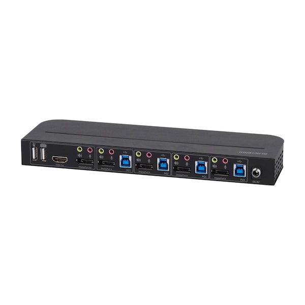 Blackbird 4K DisplayPort 1.4 USB 3.0 4x1 KVM Switch  4K At 60Hz  HDR  YCbCr 4:4:4  HDCP 2.2